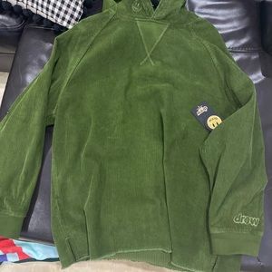 Drew House Corduroy Army Green Hoodie NEW w/ TAGS